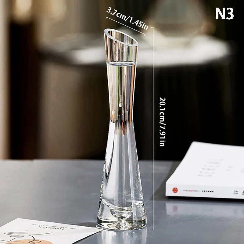 vase verre transparent moderne minimaliste décoration intérieure table chambre mariage