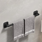 porte serviettes mural adhésif noir texture granuleuse moderne minimaliste 30cm 40cm 50cm