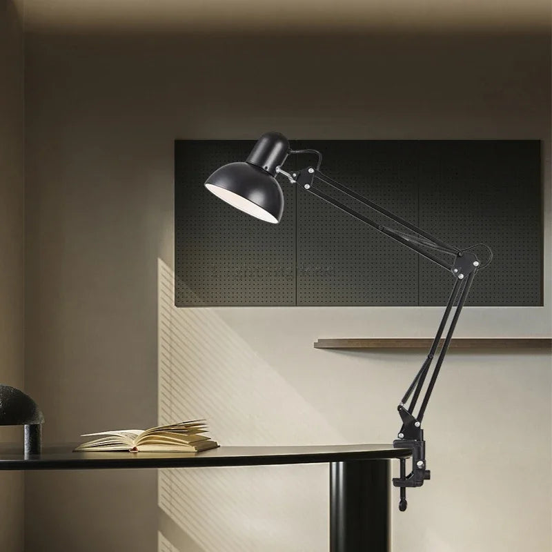 lampe led moderne réglable clip noir table lecture travail étude