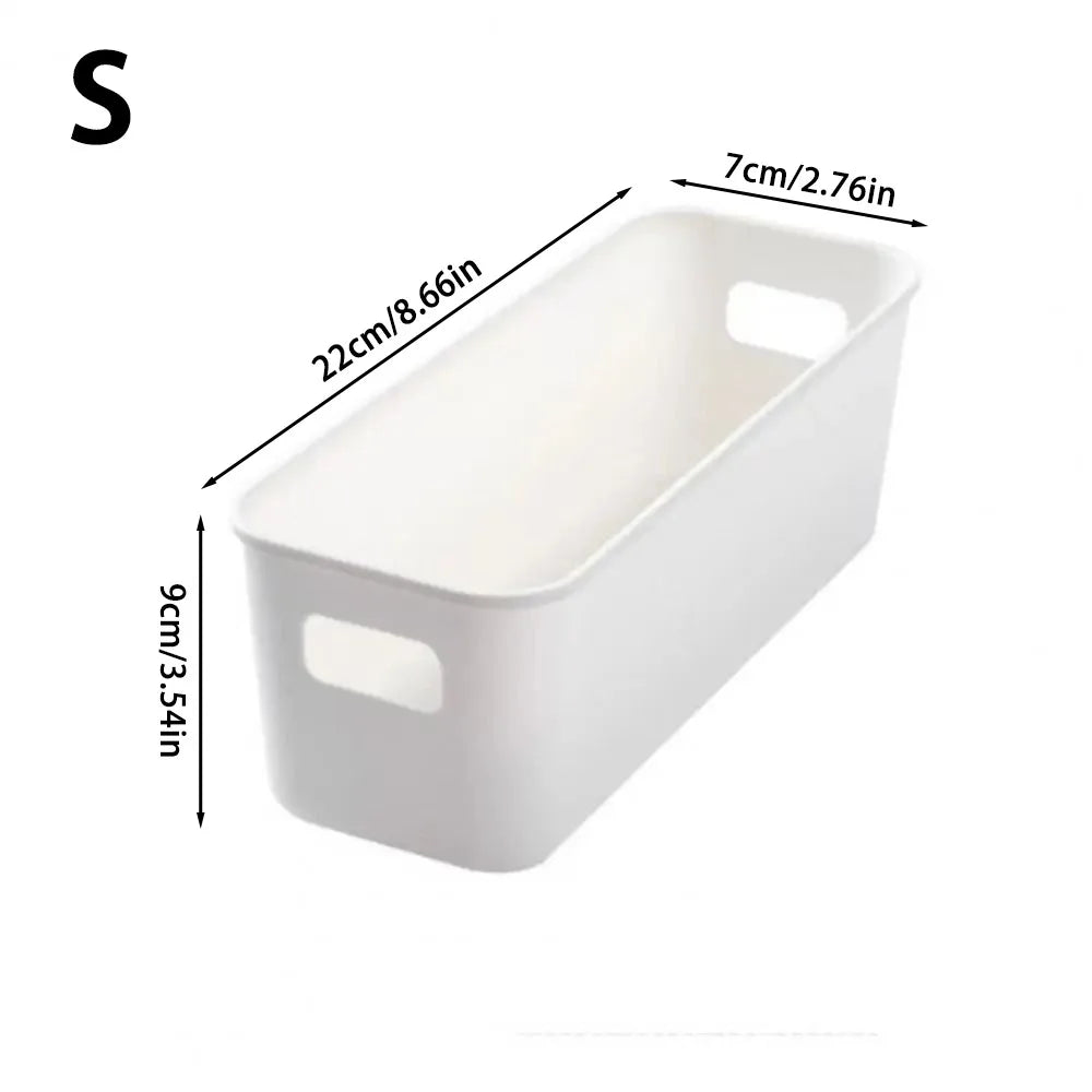 organisateur rangement moderne boîte tri plastique empilable compartiments multifonctionnels beige gris clair poignées bois