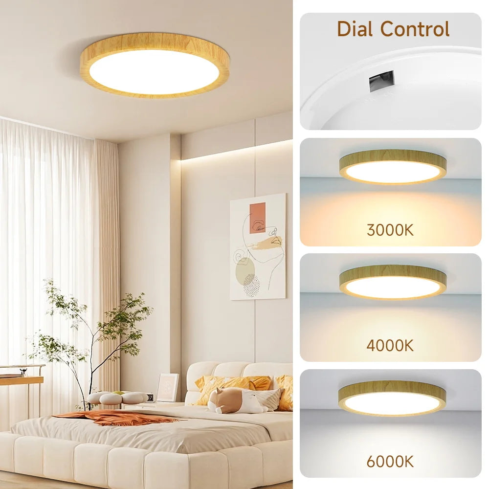 lampe moderne grain bois 20w 30w 40w blanc bois naturel