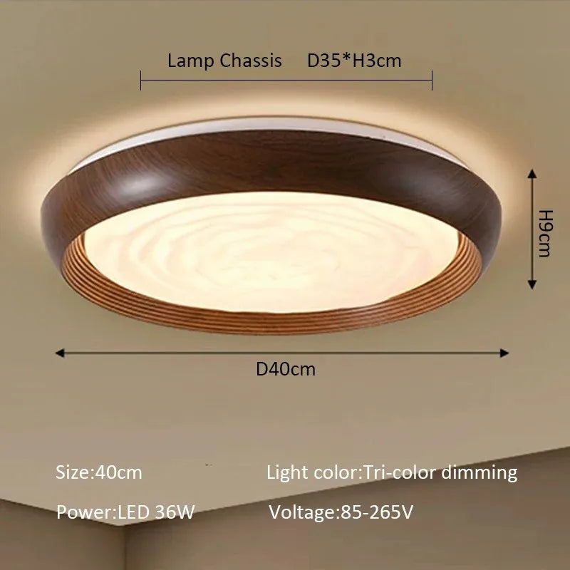 lampe moderne marron foncé texture bois minimaliste 249 2000 lumens montée surface