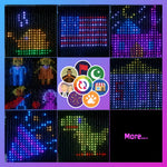 rideau lumineux led multicolore motifs decoratifs moderne arbre noel chateau télécommande