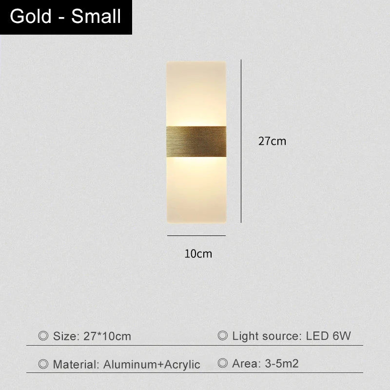 applique murale led moderne blanc noir minimaliste éclairage chambre entrée étude salle bain