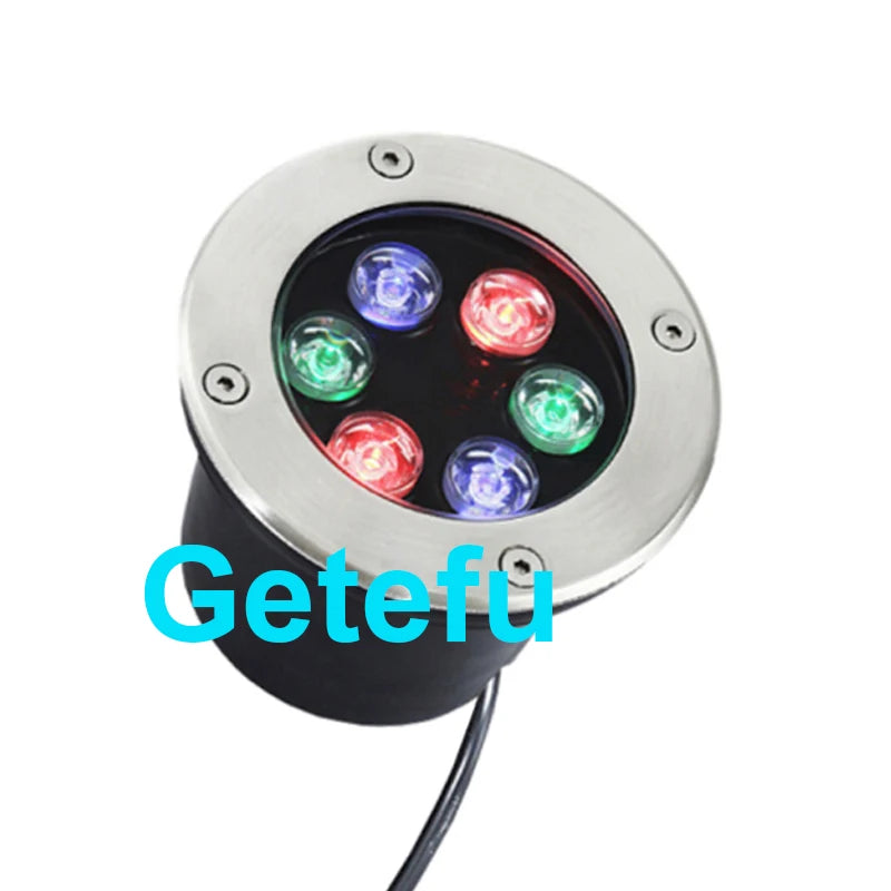 éclairage led rgb télécommande spot noir argent moderne extérieur encastrable ip67 waterproof 9w 18w