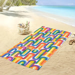 serviette plage polyester haute absorption rapide séchage multicolore moderne pop artSizeMode: 180x70cm 140x55cm 70x27cm