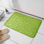 tapis bain rose clair gris texture galet velours moderne antidérapant microfibre salle bain