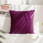 coussin velours violet moderne décoration maison 45x45cm sofa chambre