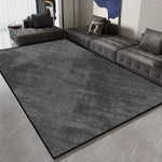 tapis moderne marbre noir géométrique salon facile nettoyer antidérapant polypropylène polyester