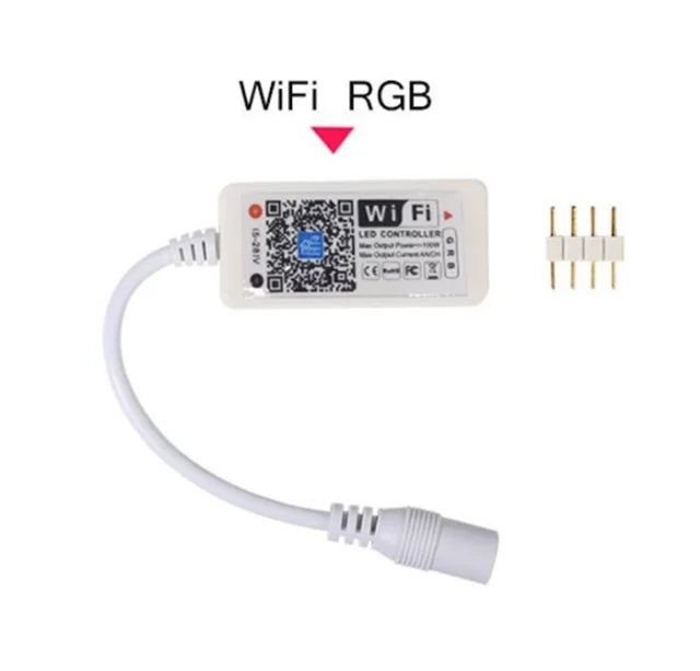 contrôleur led wifi rgbw adhésif moderne télécommande ir qr code blanc technologie bluetooth