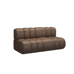 canapé d'angle moderne marron clair cuir tabourets salon minimaliste 1.2m 1.4m 1.6m
