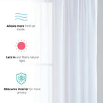 rideau tulle blanc uni moderne transparent fenêtre français blackout anneaux suspension