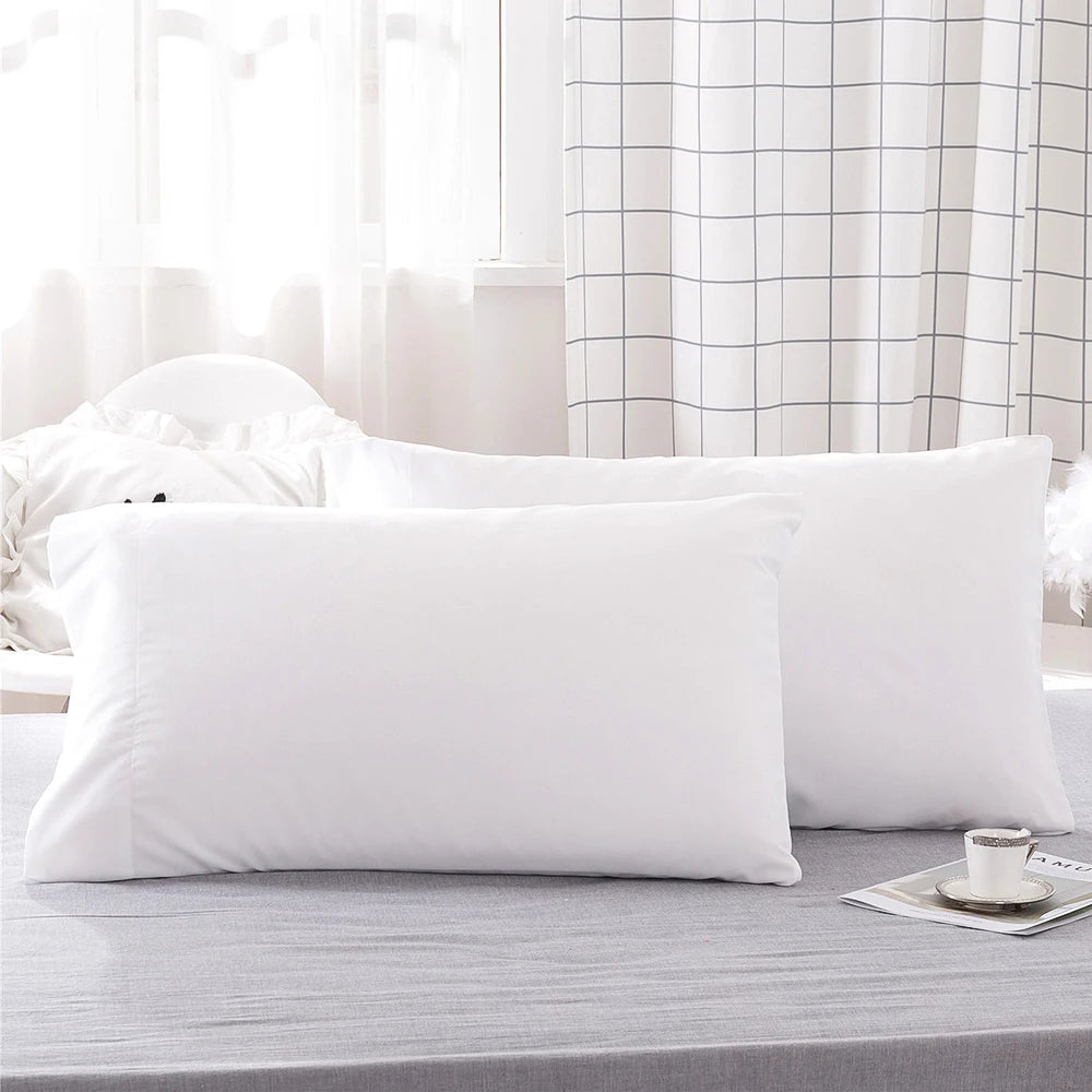 protège oreiller gris uni moderne qualité polyester lit maison simple 20x30inch