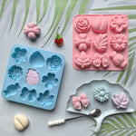 moules gâteaux silicone fleurs feuilles diy fondant chocolat savon bougies modernes