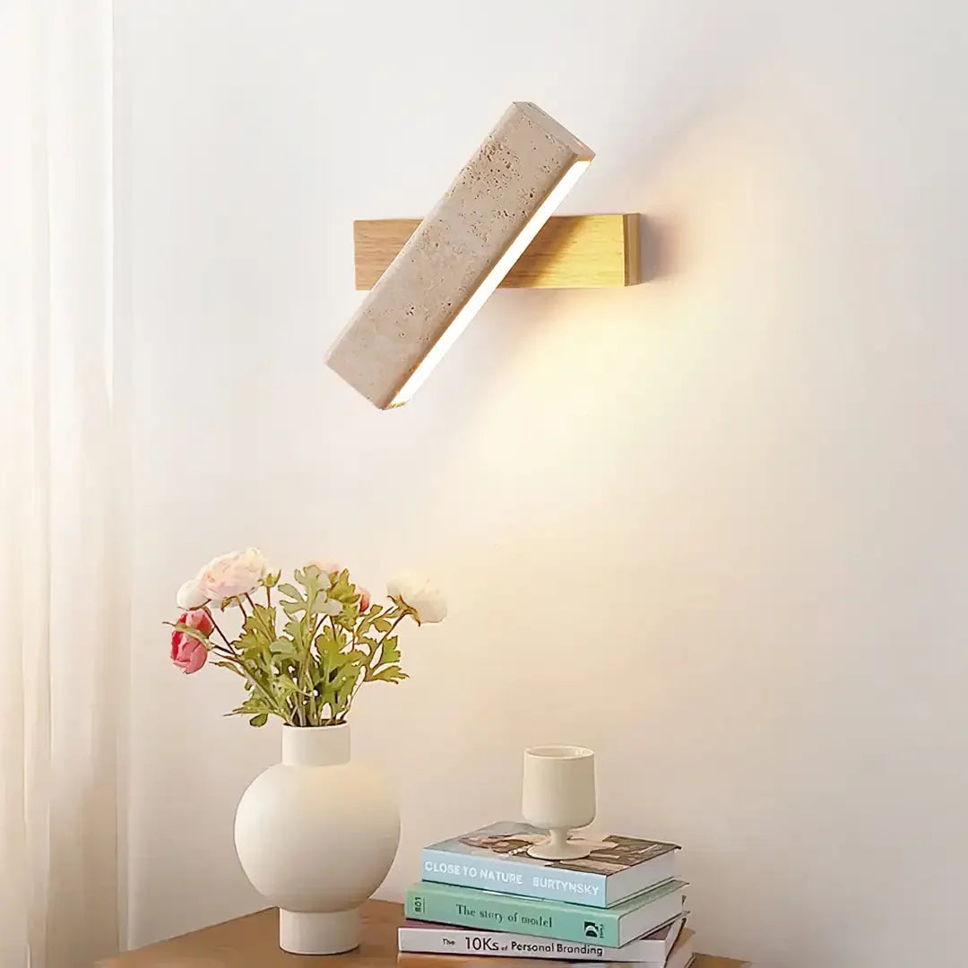 lampe murale moderne beige doré texture granulée fixée mur lumière chaude blanc