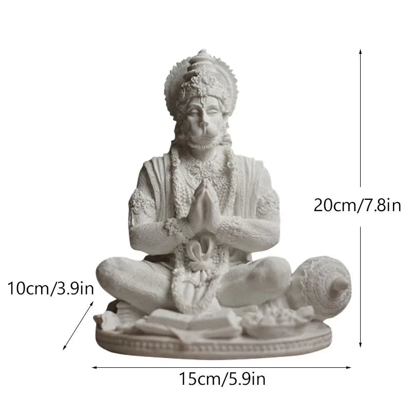 statues religieuses hindoues blanc texture granulée détails sculptés classique feng shui décoration intérieure