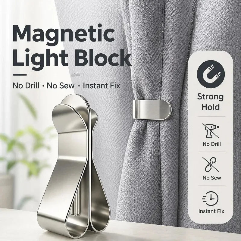clips magnétiques clips détachables rideaux occultants moderne empêcher fuite lumière 10 sets argente silver