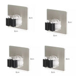 porte balai mural adhésif blanc noir moderne support outils cuisine salle bains