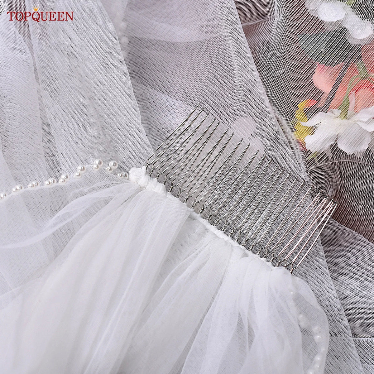 voile mariée blanc bordure peigne classique transparent soirée