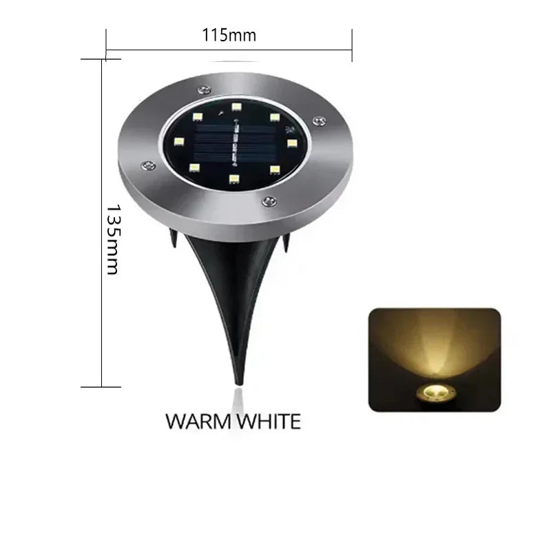 lumière solaire extérieure decoration jardin led moderne argenté noir blanc bleu orange rond