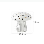 décoration intérieure moderne statue champignon peint rayures pois or blanc noirscrição abstraite contemporaine