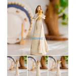 statuette blanche rayée classique wicker opaque 20cm 17cm 6.5cm 5cm 4.5cm