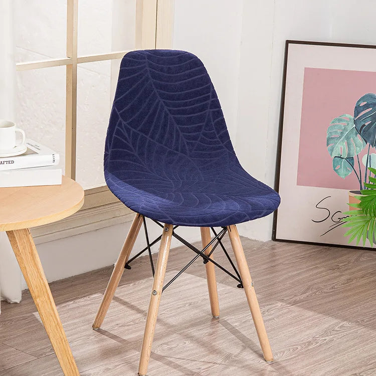 housse chaise moderne feuilles vert élastique antidérapante coussin polyester durable chambre restaurant mariage banquet