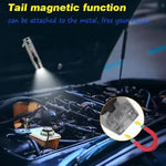 lampe poche rechargeable keychain 10 modes aimant uv rouge bleue transparent moderne camping