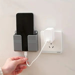 support mural smartphone chargeur adhésif blanc moderne minimaliste cable usb
