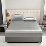 housse lit adulte polyester élastique solide noir moderne ajustable grande taille