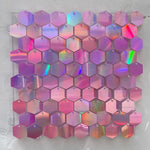 panneau décoration murale hexagonal sequins brillant fond fête mariage anniversaire baby shower décor moderne