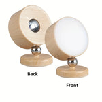 lampe table aimantée rechargeable couleurs variables éclairage doux moderne bois naturel blanc