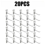 crochets muraux argentés modernes 100pcs 4x100mm 4x150mm 4x200mm 4x50mm lisses opaques