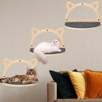 meuble chat suspendu bois naturel gris moderne tapis vis fixation notice