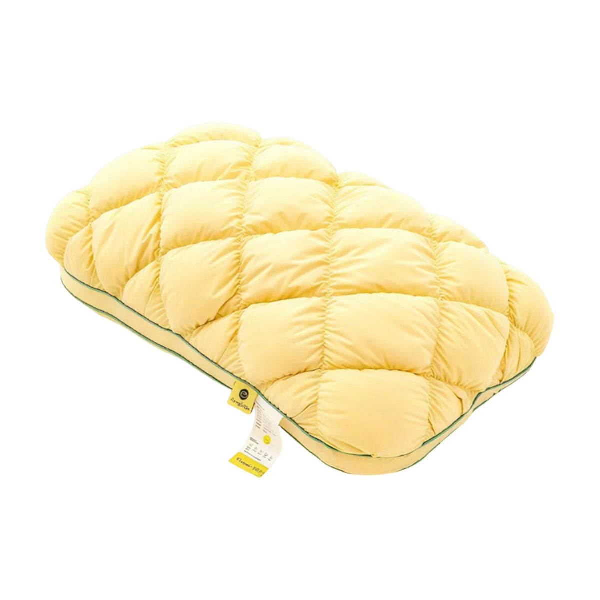 coussins jaune gris blanc coton quadrillé support cervical confortable moderne 48x74cmwashablefluffy