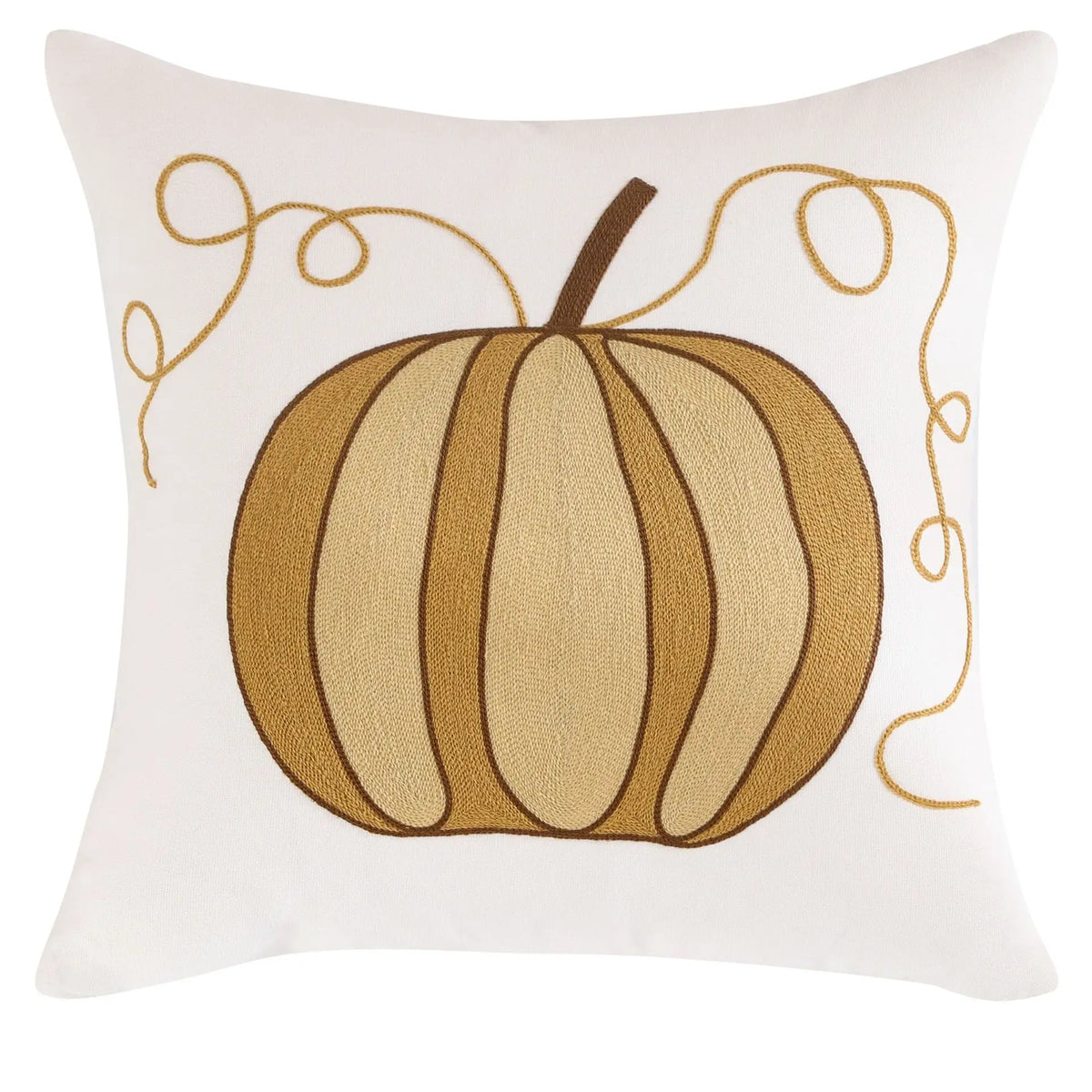 coussin carré halloween citrouilles feuilles deco moderne blanc opacité jacquard polyester fixations