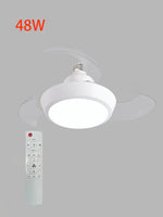 ventilateur moderne blanc lumière intégrée télécommande fixe led silencieux ambiance rechargeable certifications