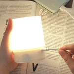 veilleuse led dimmable lampe blanche anneau noir lumiere chaude télécommande table chambre