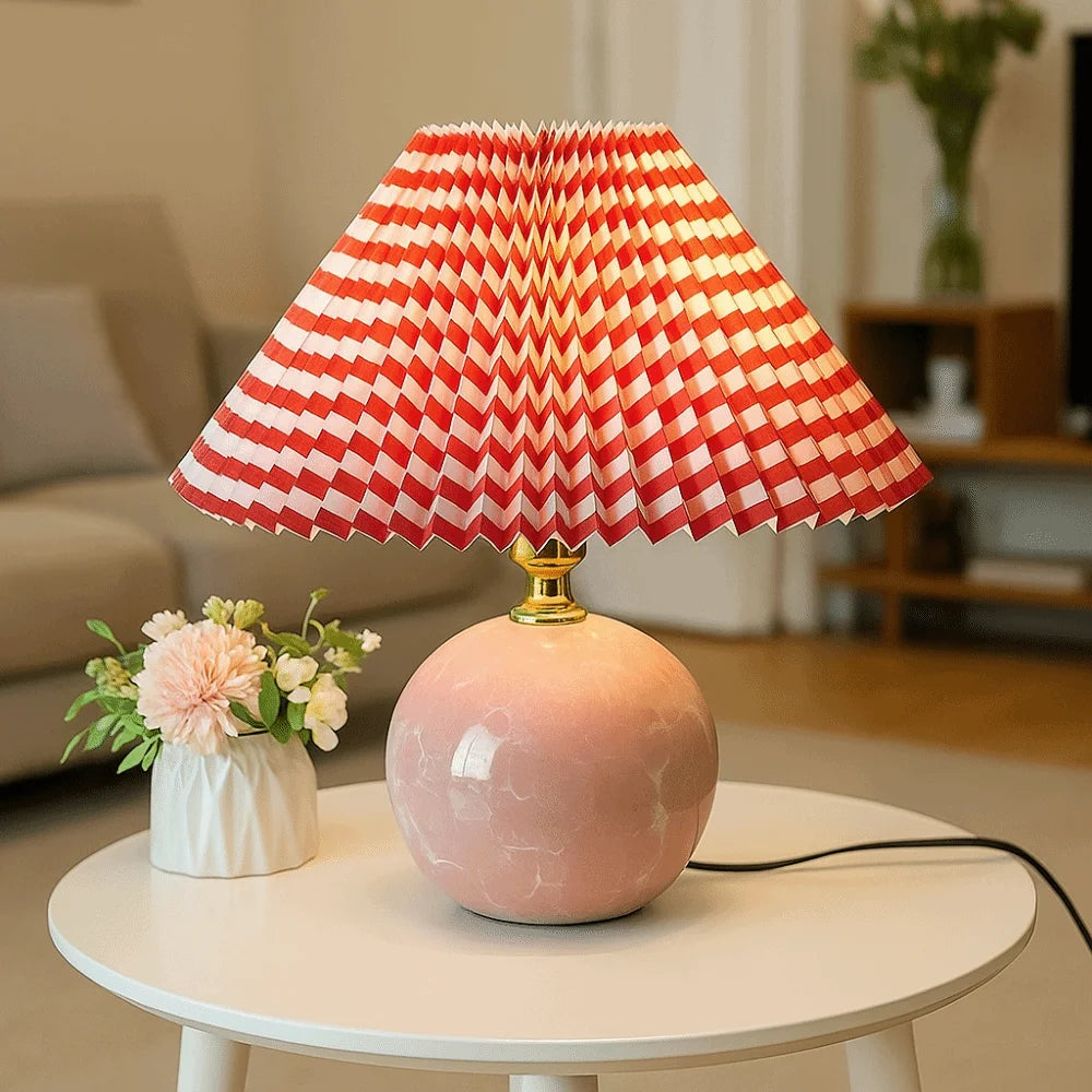 abat jour plissé moderne minimaliste tissu opaque couleur blanc rouge vert bleu rose jaune
