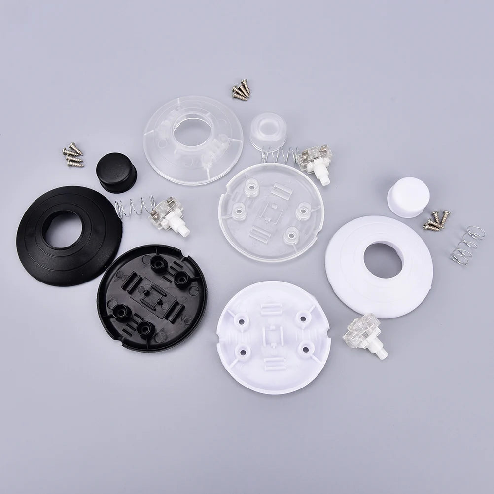 pièces fixation meubles blanc noir rond lisse pratique utilitaire vis orifices divers