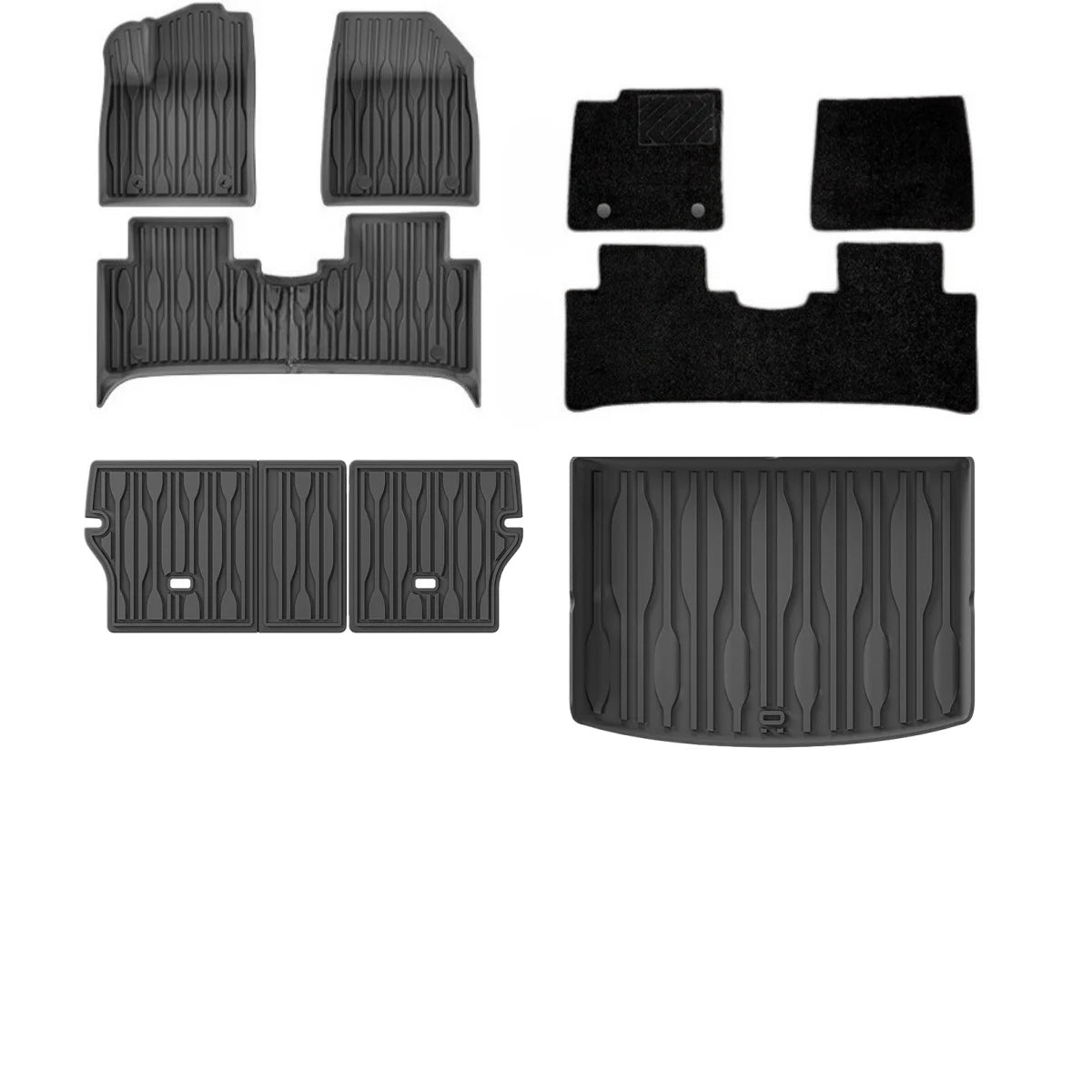tapis sol voiture noir rayures horizontales moderne BYD ATTO3 tapis avant arrière coffre imperméable