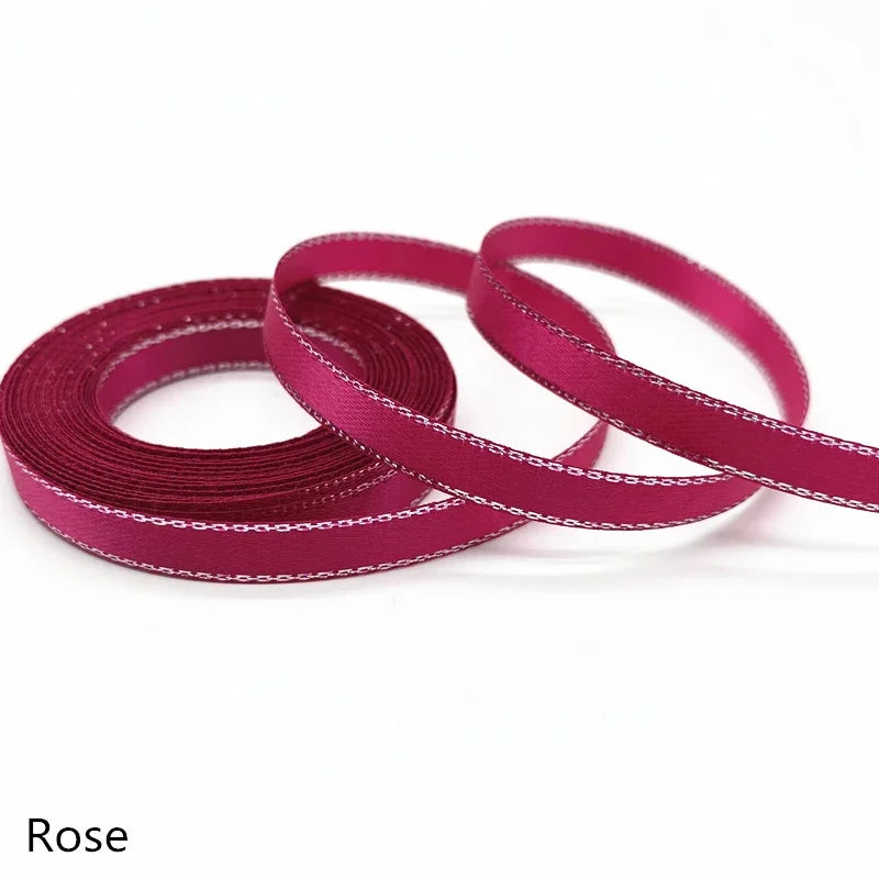 rubans satinés élégants couleur unie opaque 6mm largeur po yards blanc rose rouge bleu