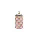 contenants cuisine porcelaine émaillée carreaux géométriques bleu blanc rose classiques