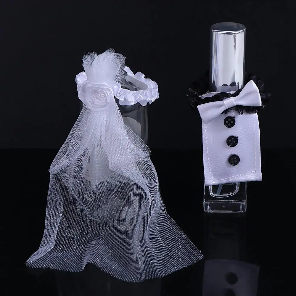 accessoires verres champagne blanc noir tulle pois adhésif festifs mariage anniversaire valentin festive