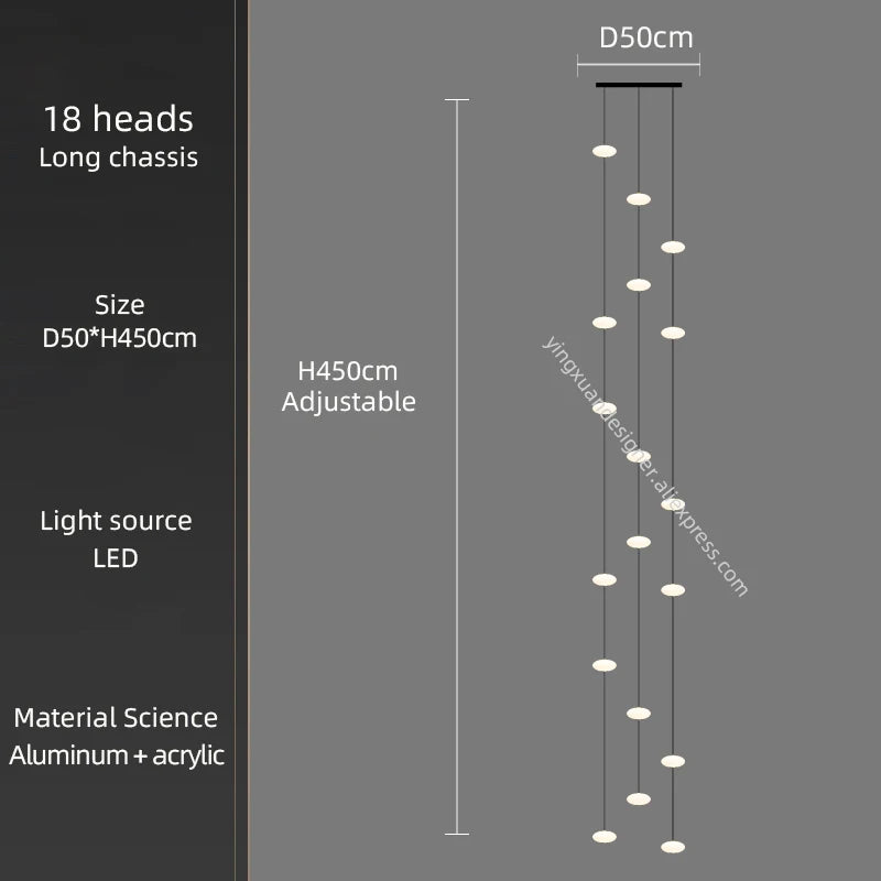 suspension lumineuse moderne blanc noir led salon chambre étude 2000lm 82000lm 90v 260v