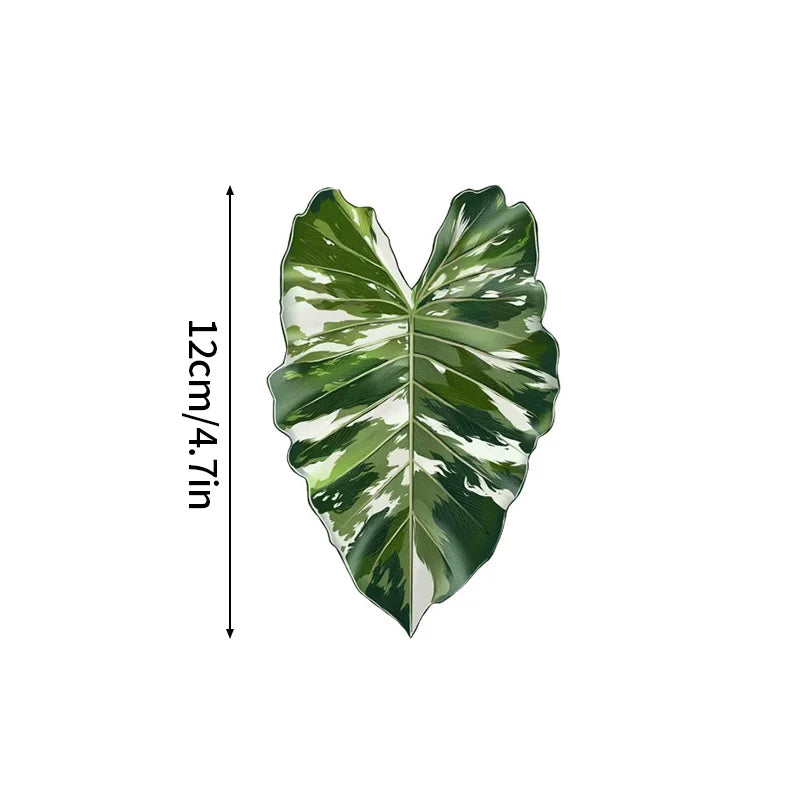 coasters feuilles tropicales vert blanc rose antidérapants moderne protége comptoir cuisine