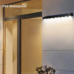 lampes murales solaires led modernes noires panneau boisclair éclairage extérieur autoinstallation