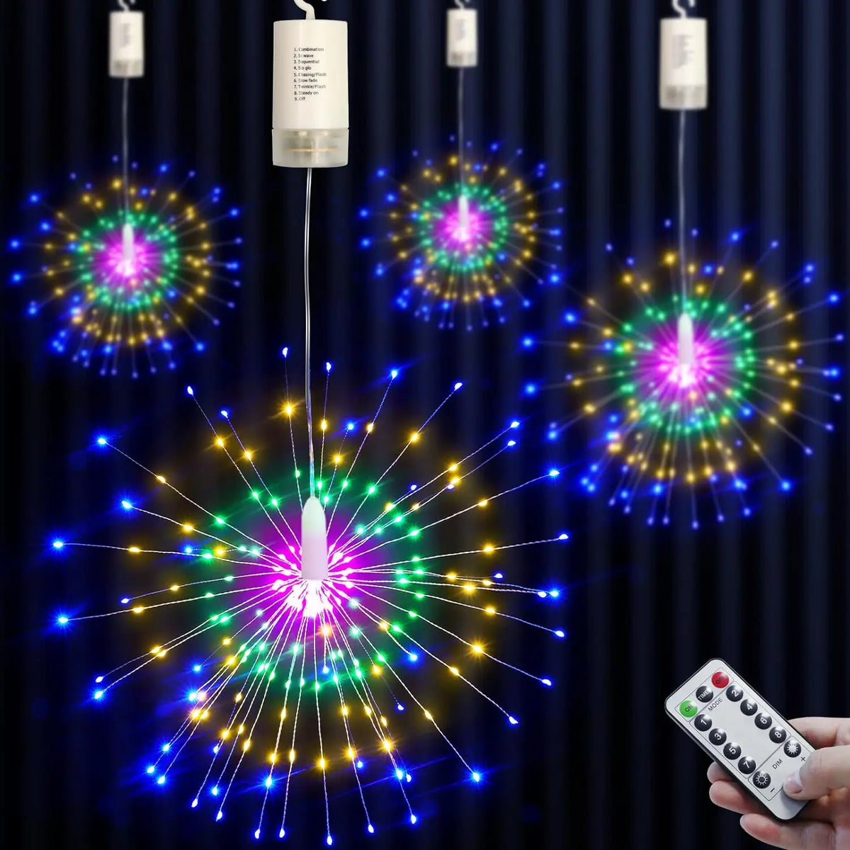 guirlande lumineuse dorée blanc moderne 150 led 200 led télécommande