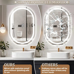 miroir led ovale moderne anti buée éclairé murale contemporain