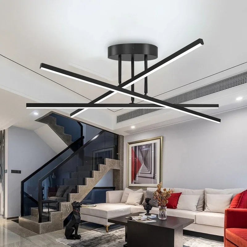 lampe suspendue moderne or noir ampoules led chambre salle manger lumière principale tricolore